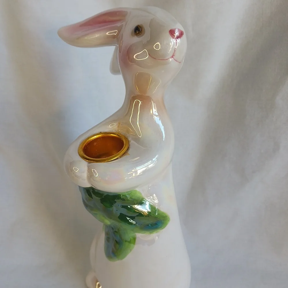 Department 56 Rabbit Easter Iridescent Candle Holder